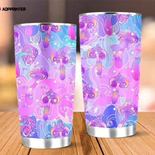 Mushroom Trippy Lsd Psychedelic Skinny Stainless Steel Tumbler