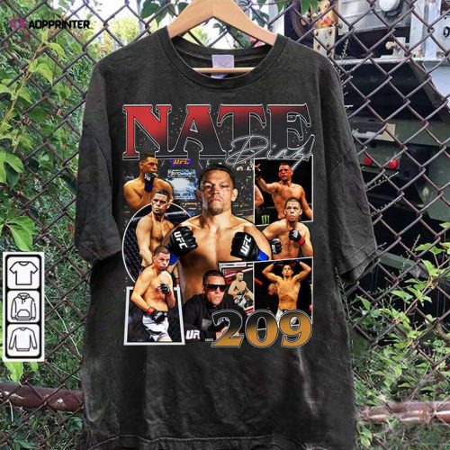 Nate Diaz T-Shirt – Nate Diaz Vintage Sweatshirt – Mixed Martial Artist Tee For Man and Woman Unisex t-Shirt