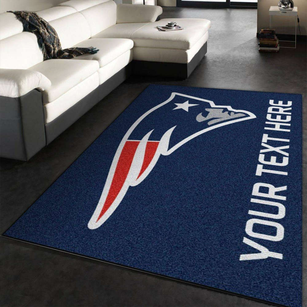 New England Patriots Rug Living Room Floor Decor Fan Gifts