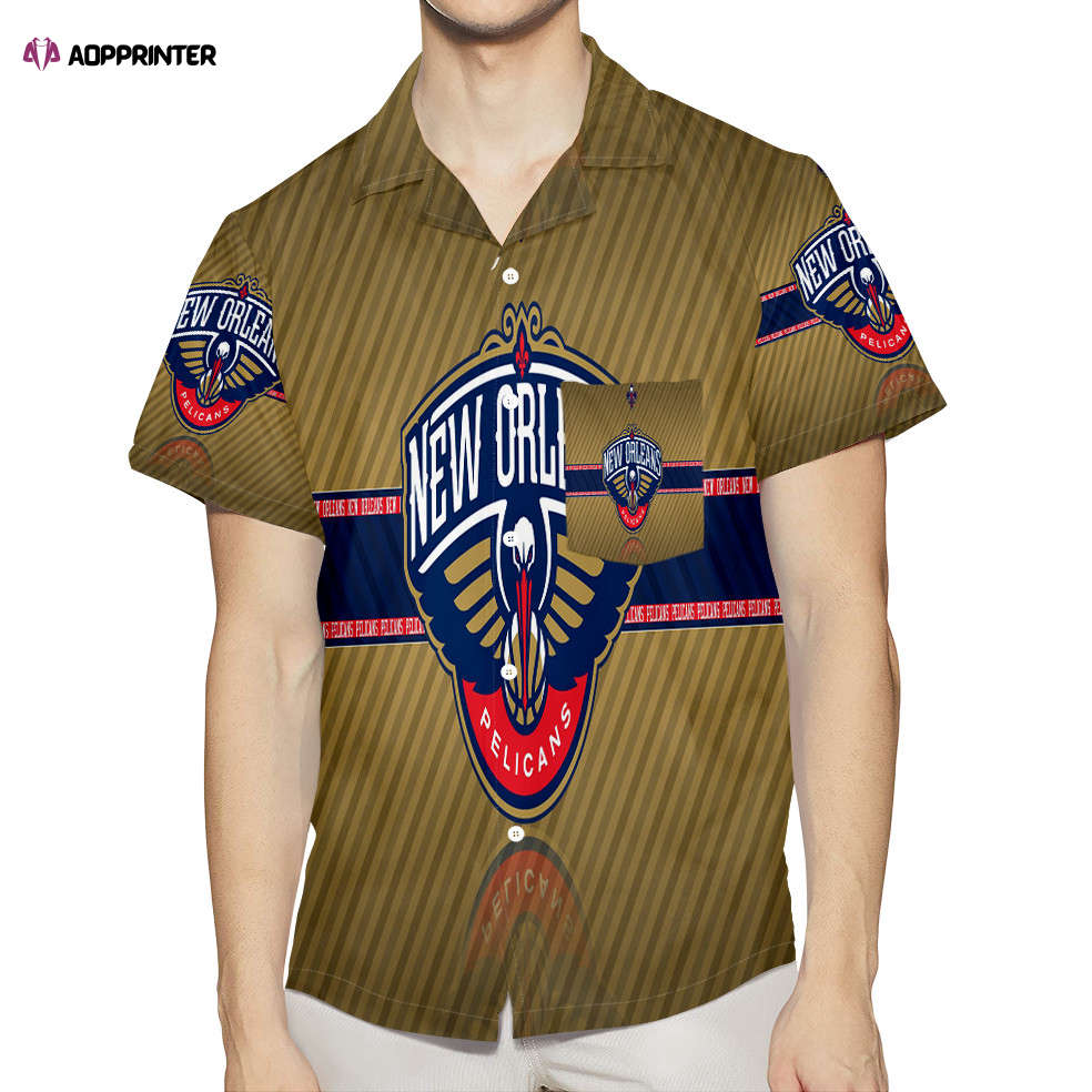 New Orleans Pelicans Emblem v15 3D All Over Print Summer Beach Hawaiian Shirt With Pocket