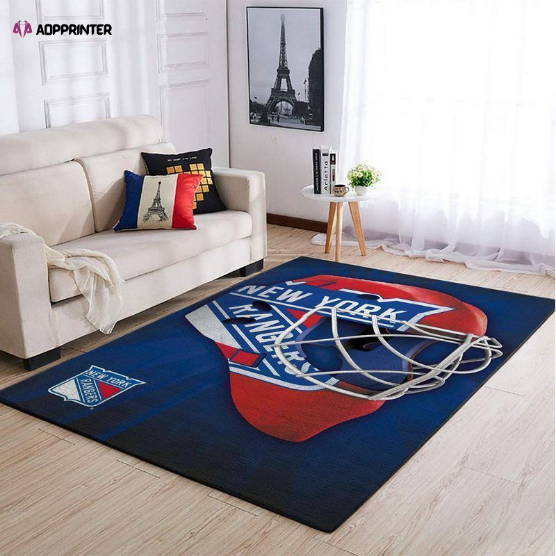 New York Rangers Rug Living Room Floor Decor Fan Gifts