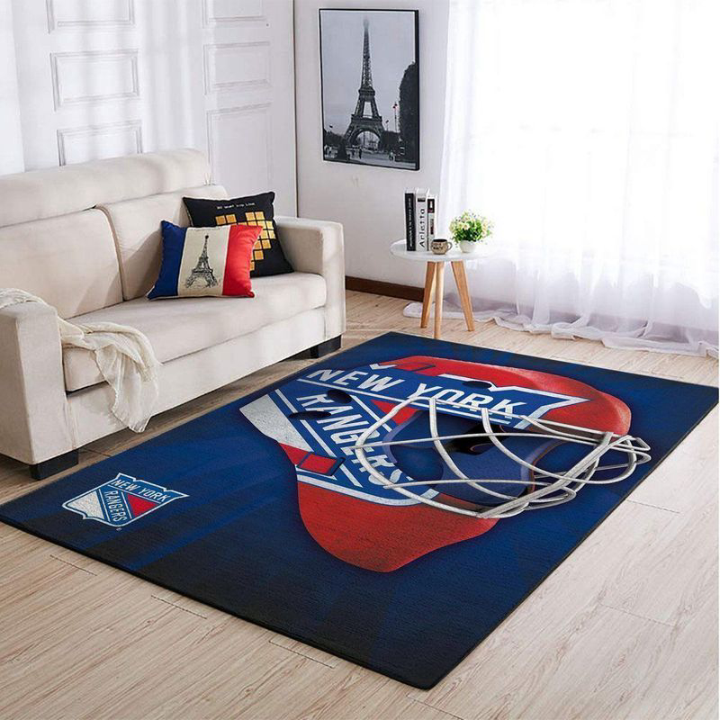 New York Rangers Rug Living Room Floor Decor Fan Gifts