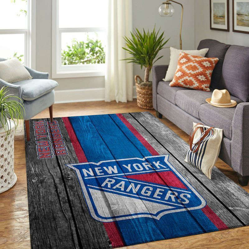 New York Rangers Rug Living Room Floor Decor Fan Gifts