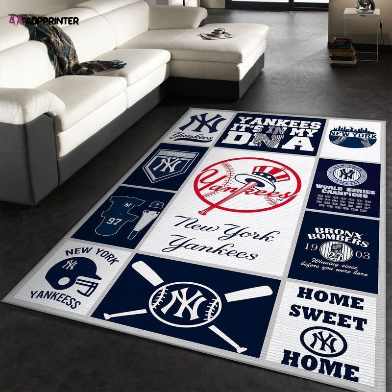 New York Yankees Rug Living Room Floor Decor Fan Gifts