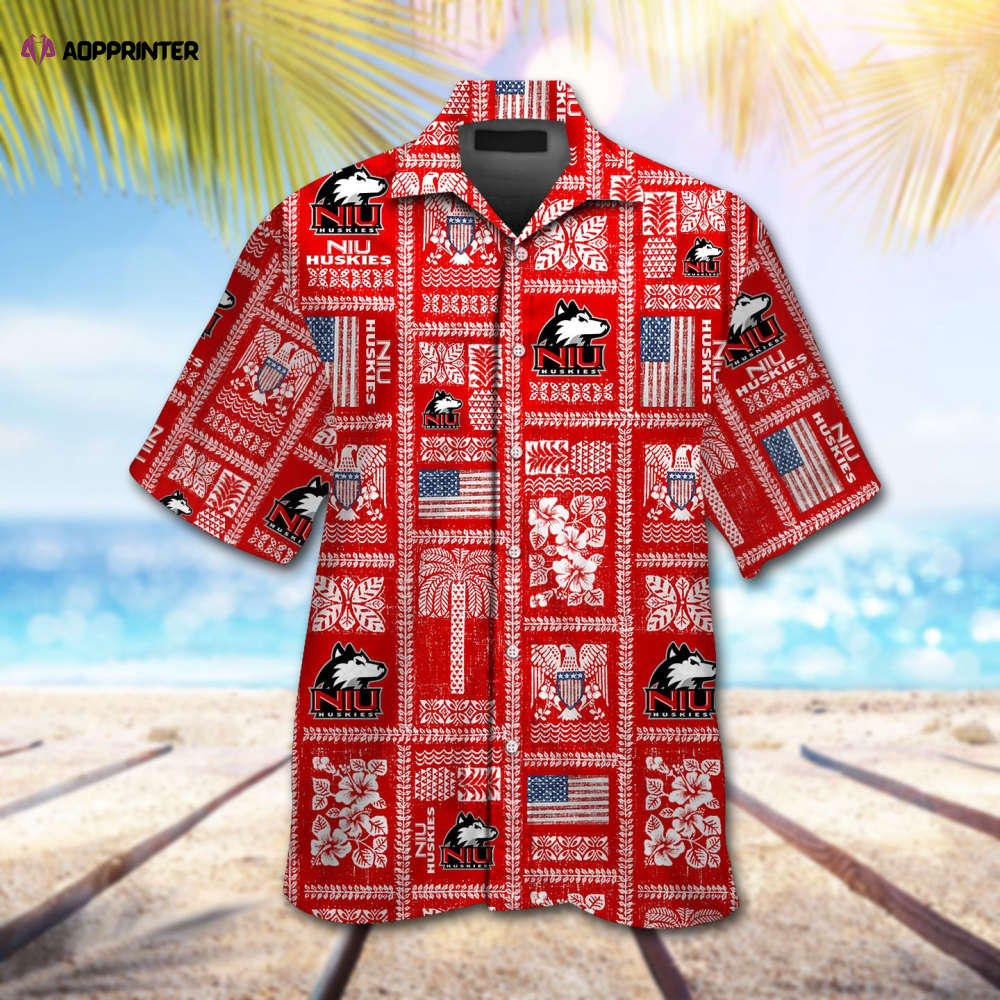 Northern Illinois Huskies Red Hawaiian Shirt 3