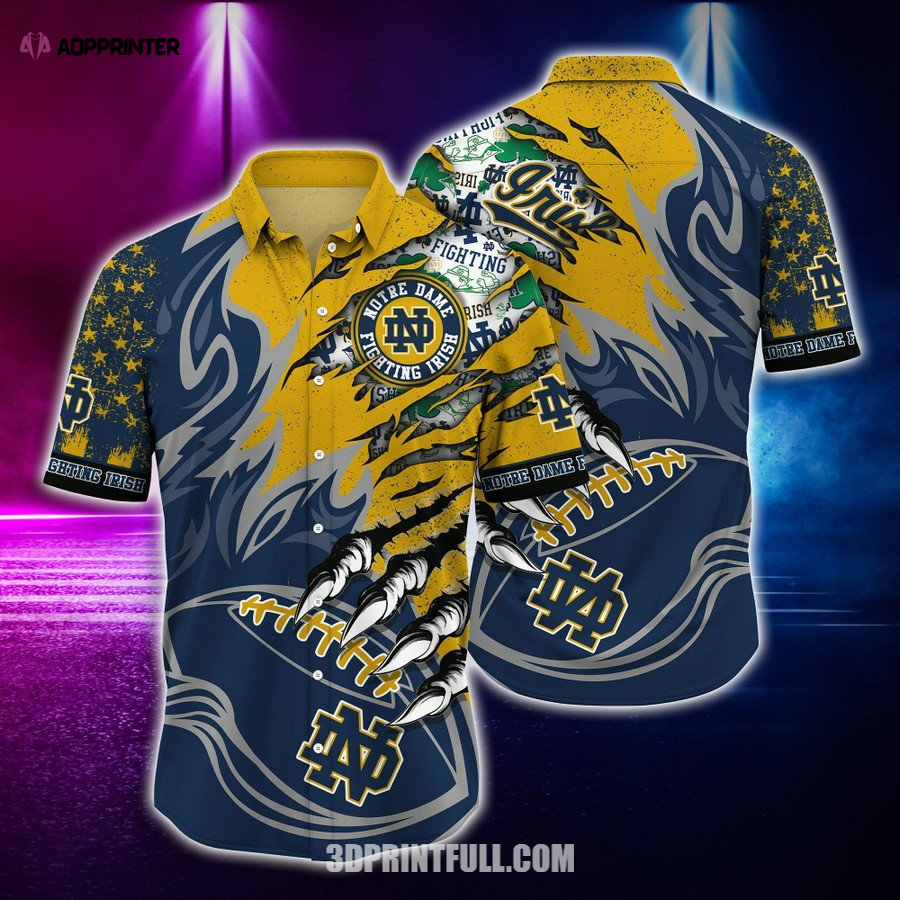 Notre Dame Fighting Irish 3D Hawaiian shirt Men