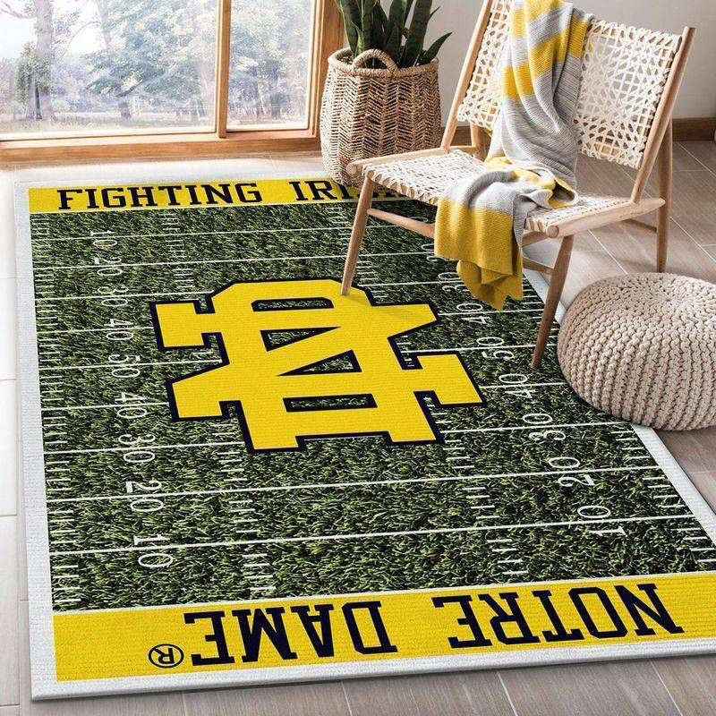 Notre Dame Fighting Irish Rug Living Room Floor Decor Fan Gifts