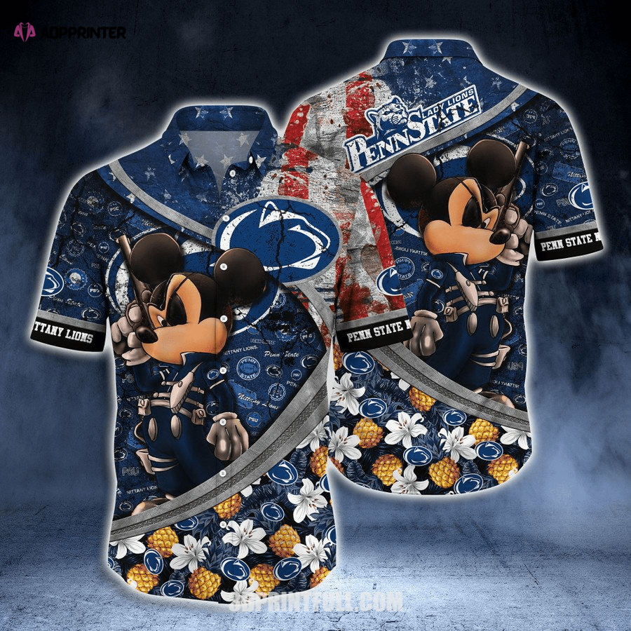 Penn State Nittany Lions Logo Hawaiian Shirt Beach