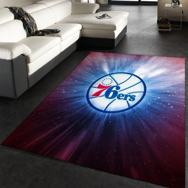 Philadelphia 76ers Rug Living Room Floor Decor Fan Gifts
