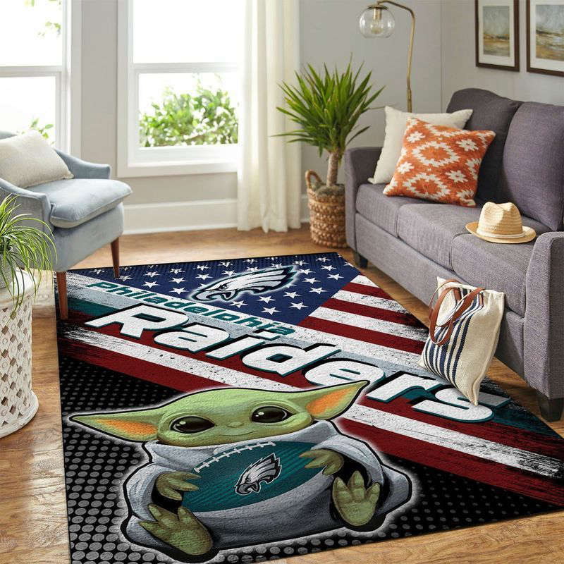 Philadelphia Eagles Rug Living Room Floor Decor Fan Gifts