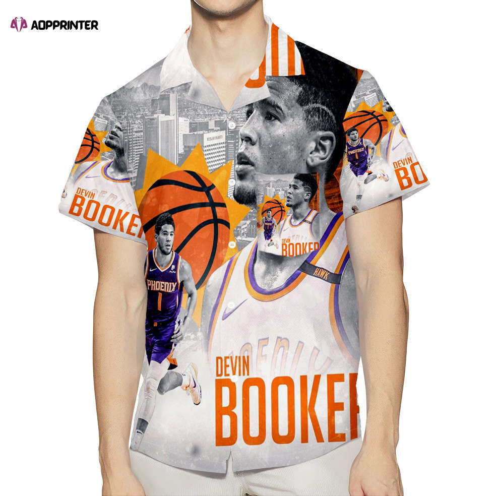 Phoenix Suns Devin Booker 1 v11 3D All Over Print Summer Beach Hawaiian Shirt With Pocket