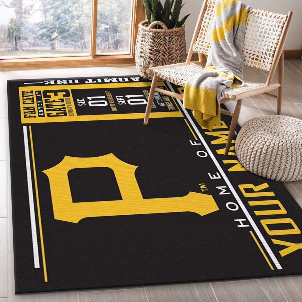Pittsburgh Pirates Rug Living Room Floor Decor Fan Gifts