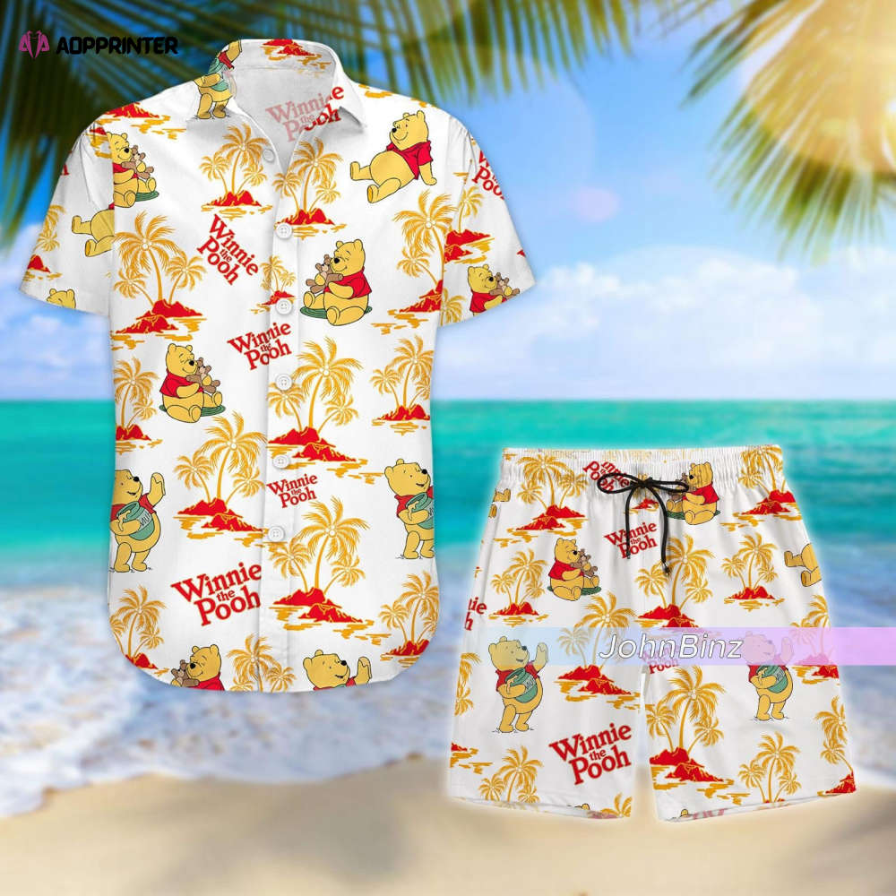 Disney Winnie The Pooh Hawaiian Shirt: Men s Pooh Bear Shorts & Button Shirt – Gifts for Him Unisex S-5XL