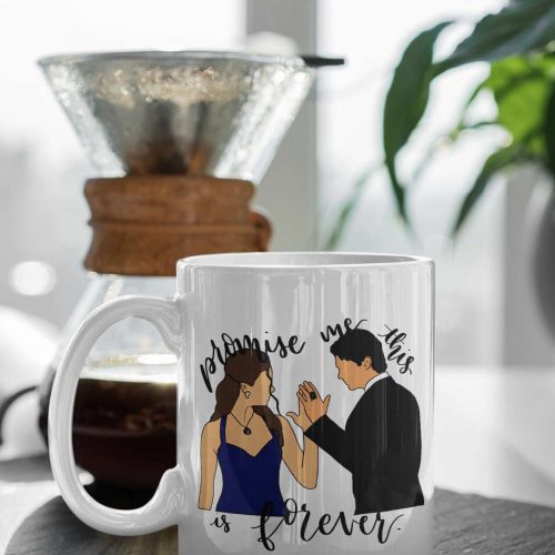 Promise Me This Is Forever Damon Salvatore Elena Gilbert Mystic Falls Virginia Salvatore Brothers TVD 11″ Mug Gift Birthday Gift