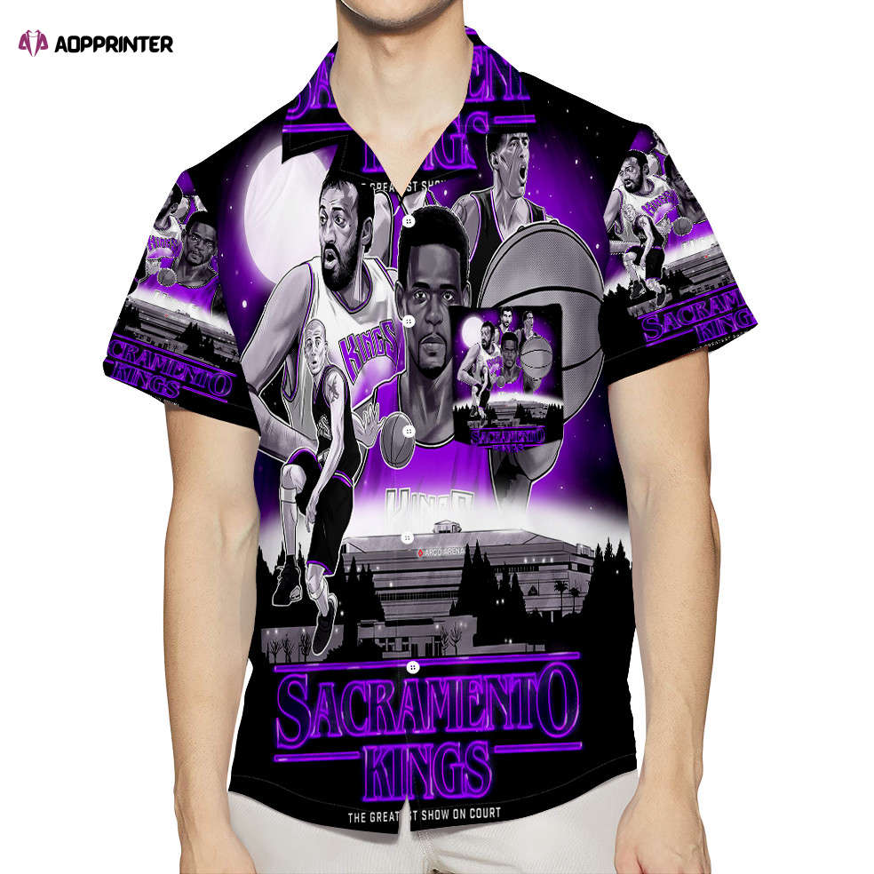 Sacramento Kings Poster Night 3D All Over Print Summer Beach Hawaiian Shirt With Pocket