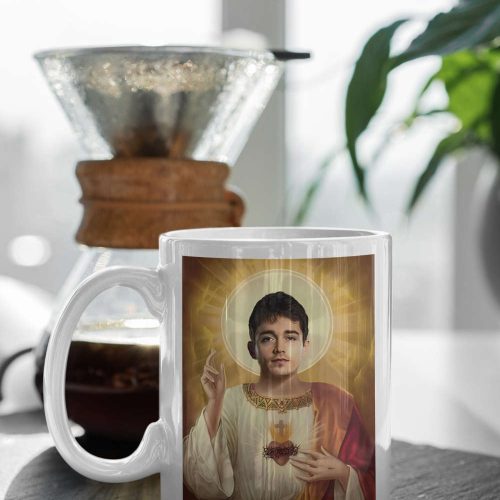 Saint Charles Leclerc, Charles Leclerc Jesus, Leclerc Fan, F1 Formula One Fan, Ferrari Fan, Coffee Mug, 11″ Ceramic Mug Gift