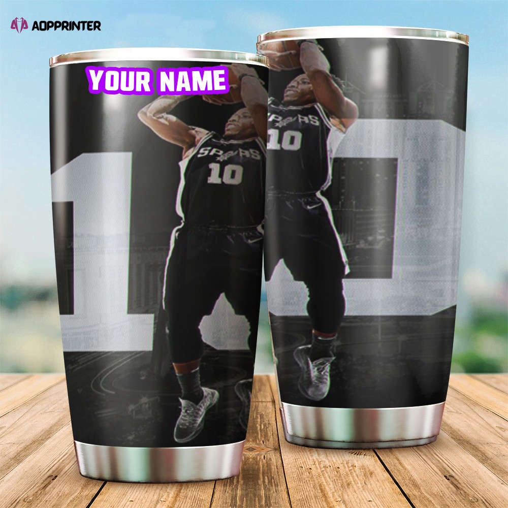 San Antonio Spurs DeMar DeRozan6 Personalized Foldable Stainless Steel Tumbler Cup Keeps Drinks Cold And Hot