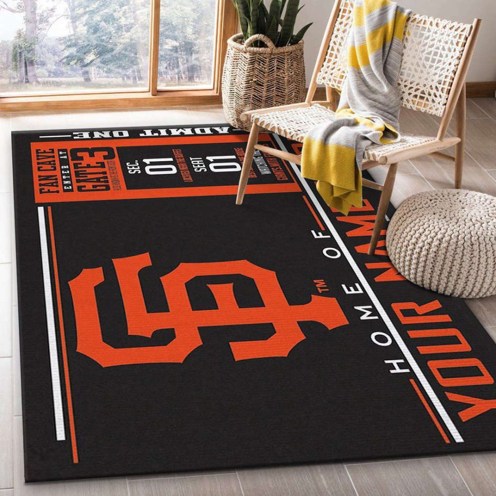 San Francisco Giants Rug Living Room Floor Decor Fan Gifts