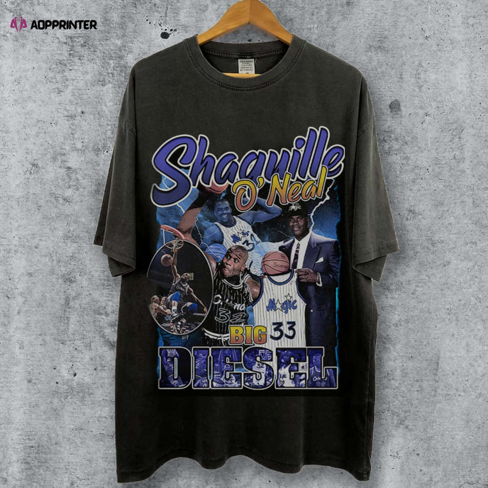 Shaquille O’neal Orlando Magic Shirt Classic 90s Graphic Sweatshirt Vintage Bootleg Gift For Fans Shaquille O’neal Hoodie