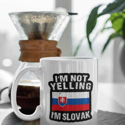 Slovakia Mug Gift: I m Not Yelling! Perfect 11 oz Ceramic Mug for Slovak Friend Ideal Birthday Gift for Him