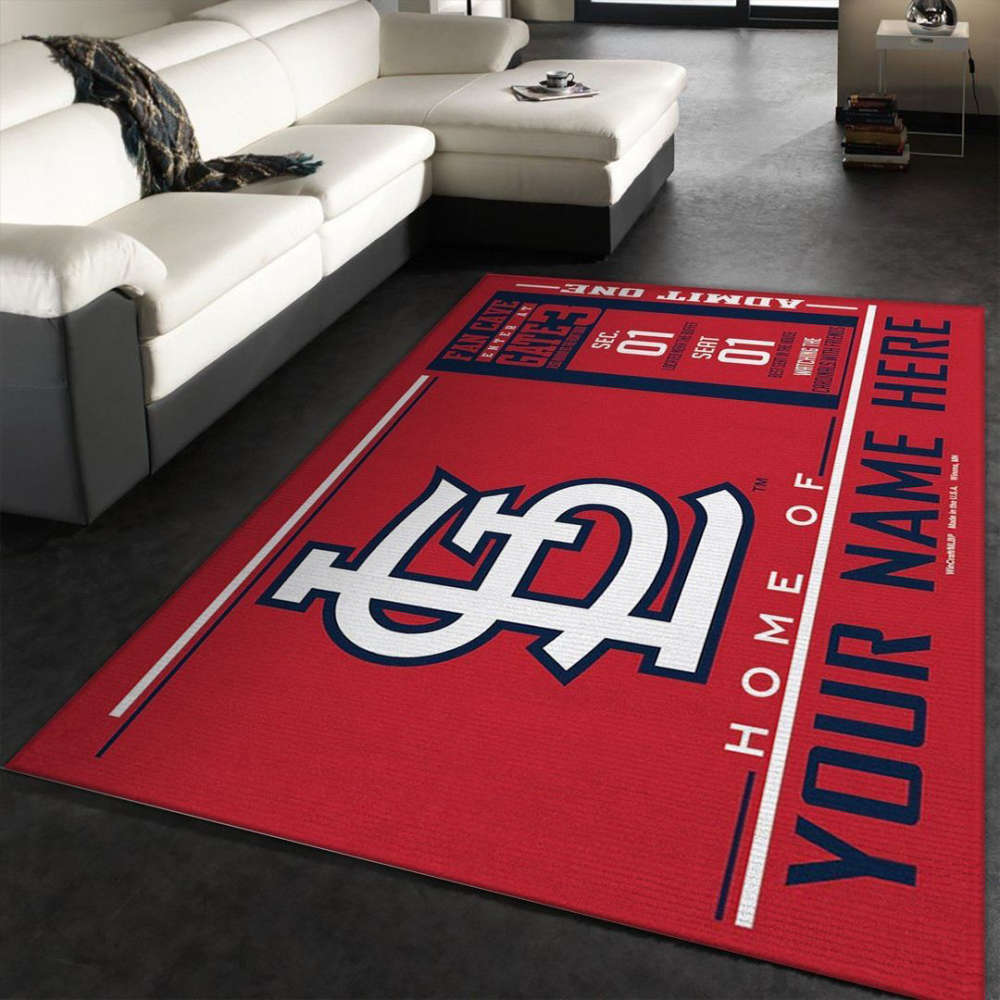 St Louis Cardinals Rug Living Room Floor Decor Fan Gifts