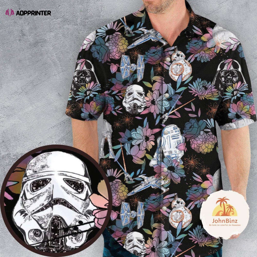 Star Wars Hawaiian Shirt – Stormtrooper Floral Button Up Character Aloha Gift