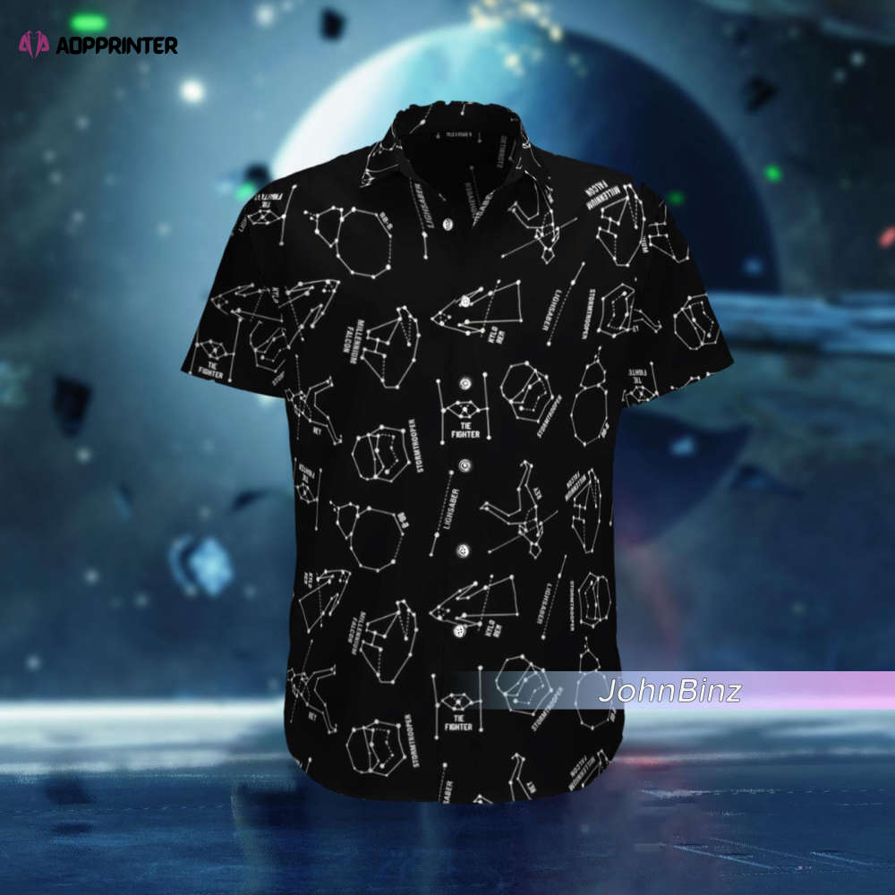 Star Wars Shirt: Black Button Down Hawaiian Spaceship Battle Summer – Gift for Him Unisex S-5XL