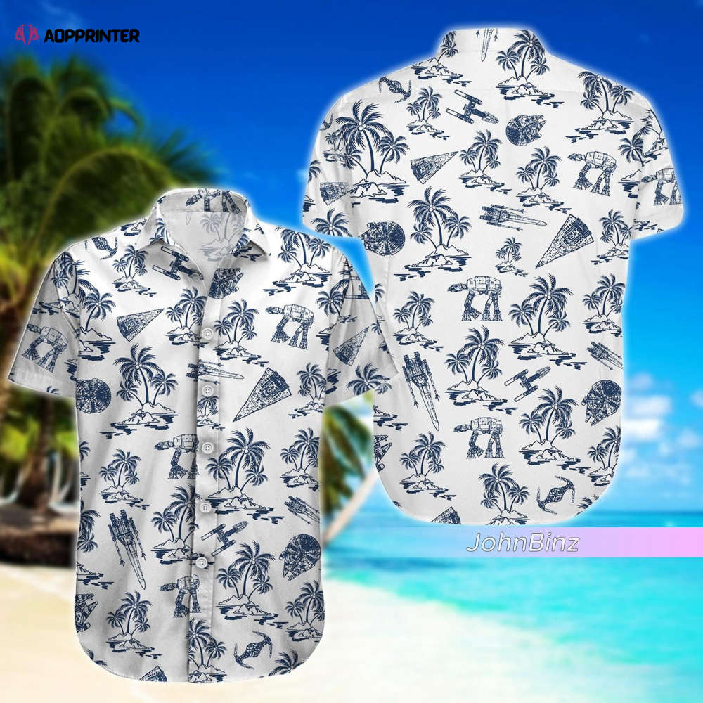 Star Wars Hawaiian Shirt: Unisex S-5XL Short Sleeve Button Aloha Shirt – Perfect Gift for Star Wars Lovers!