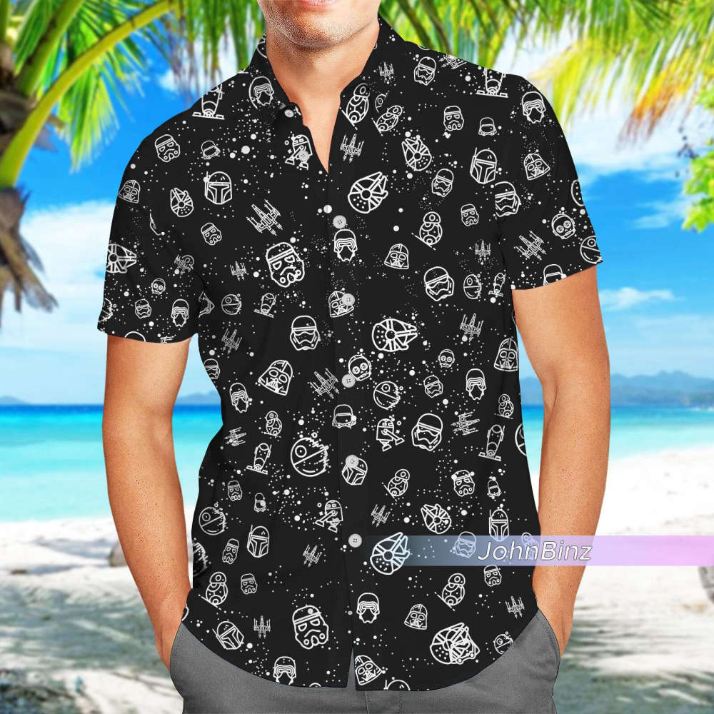 Star Wars Hawaiian Shirt – Unique Star Wars Pattern Beach Shirt for Father Gifts – Unisex S-5XL Adult