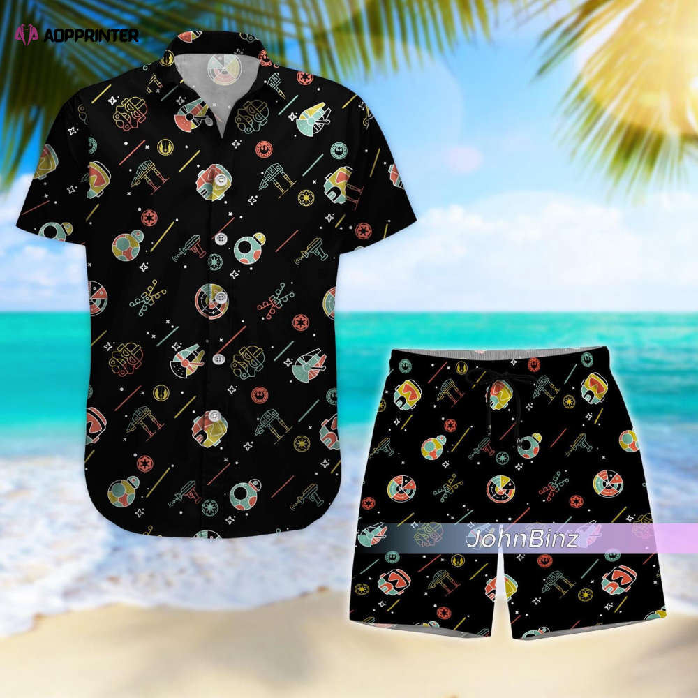 Star Wars Hawaiian Shirt: Unique Patterned Button Shirt for Men Swim Shorts Dad Gifts – Unisex S-5XL