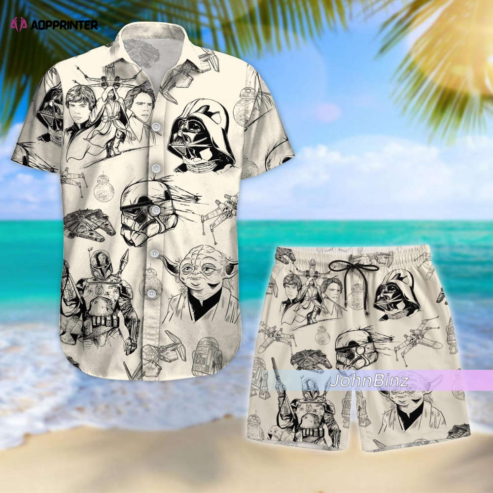 Baby Yoda Hawaiian Shirt – Cute Grogu Button Up Star Wars Tee