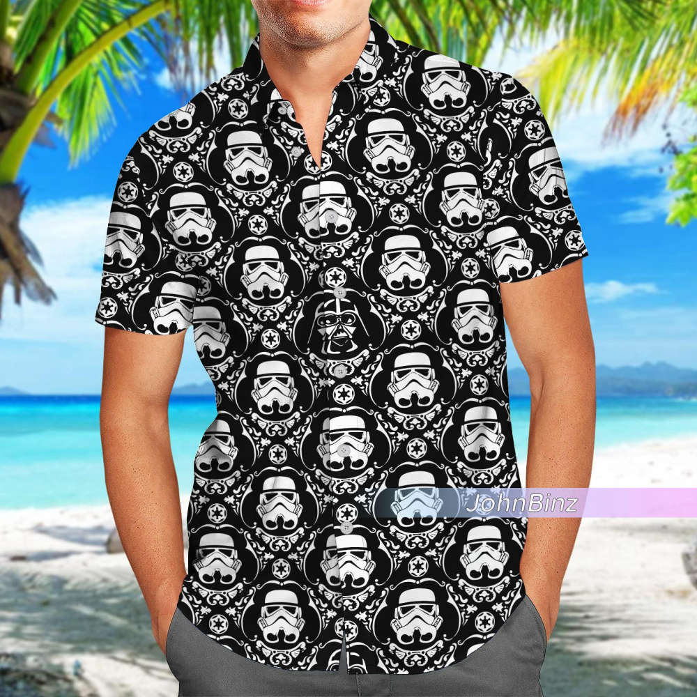 Stormtrooper Shirt: Hawaiian Button Up & Star Wars Shorts for Men – Perfect Gift For Him