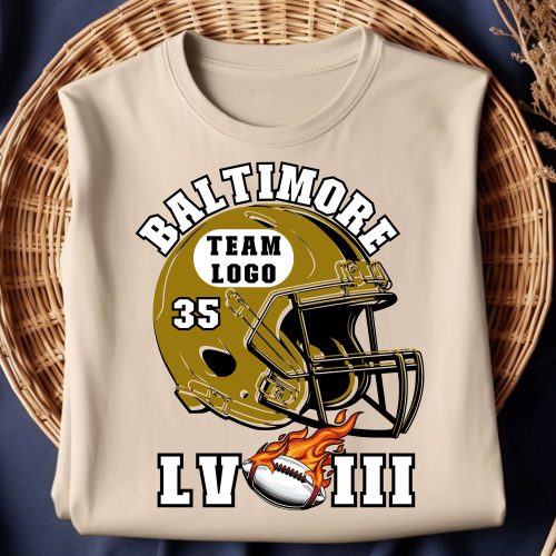 Super Bowl LVIII T-Shirt  Baltimore Football Team Shirt, Game Day Tee,Football Season Shirt,Sunday Game  Shirt,Football Fan Graphic Shirt