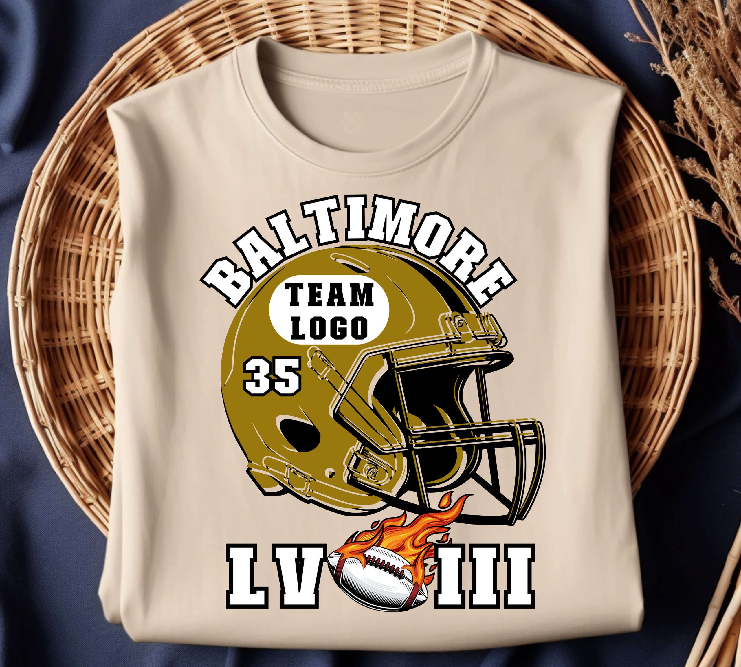 Super Bowl LVIII T-Shirt  Baltimore Football Team Shirt, Game Day Tee,Football Season Shirt,Sunday Game  Shirt,Football Fan Graphic Shirt