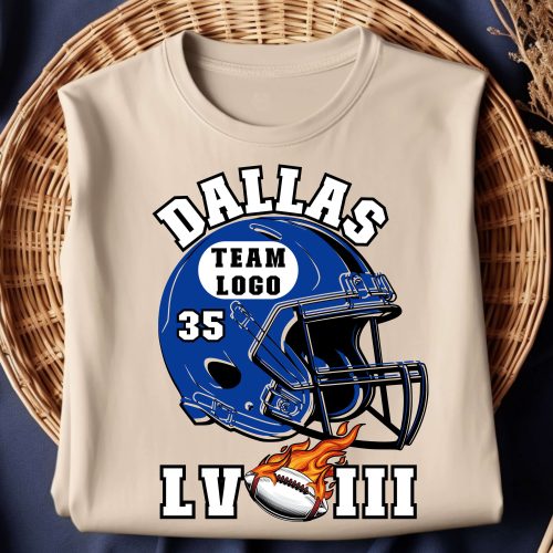 Super Bowl LVIII Dallas Football Team Shirt – Game Day Tee Football Season & Fan Graphic Shirt