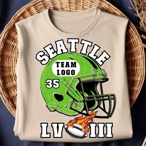 Seattle Football Team Super Bowl LVIII T-Shirt: Game Day Tee for Football Fans