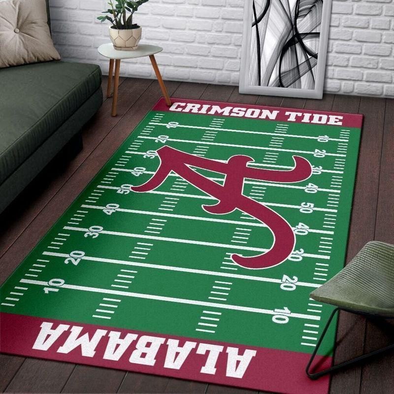 Team Alabama Crimson Tide Home Field Rug Living Room Floor Decor Fan Gifts