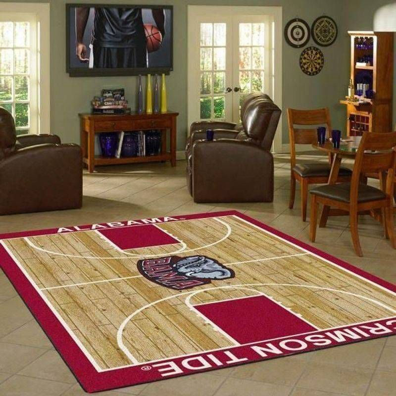 Team Alabama Crimson Tide Rug Living Room Floor Decor Fan Gifts