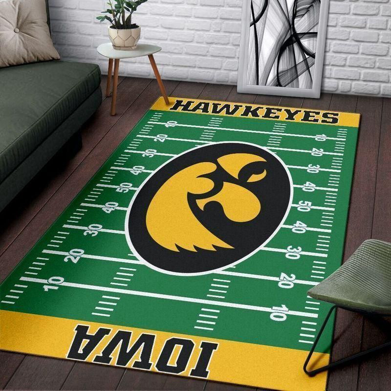 Team Iowa Hawkeyes Rug Living Room Floor Decor Fan Gifts