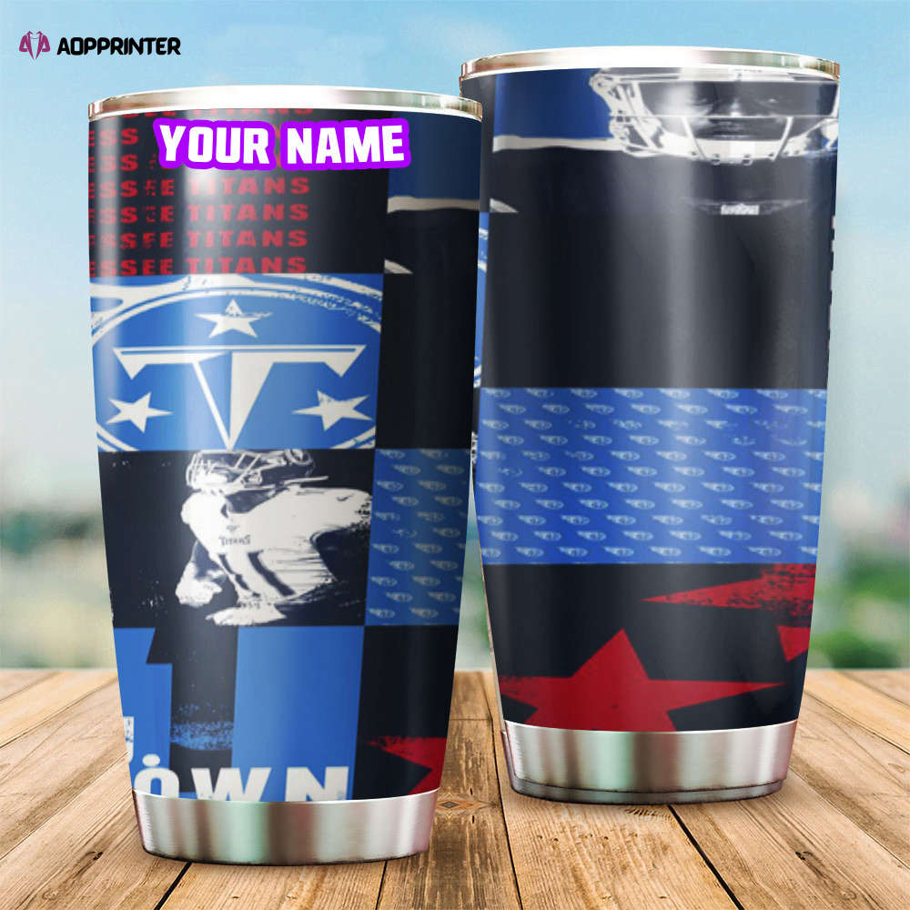 Tennessee Titans A J Brown1 Personalized Foldable Stainless Steel Tumbler Cup Keeps Drinks Cold And Hot