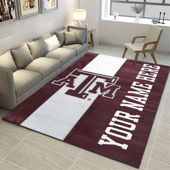 Texas A&M Aggies Rug Living Room Floor Decor Fan Gifts