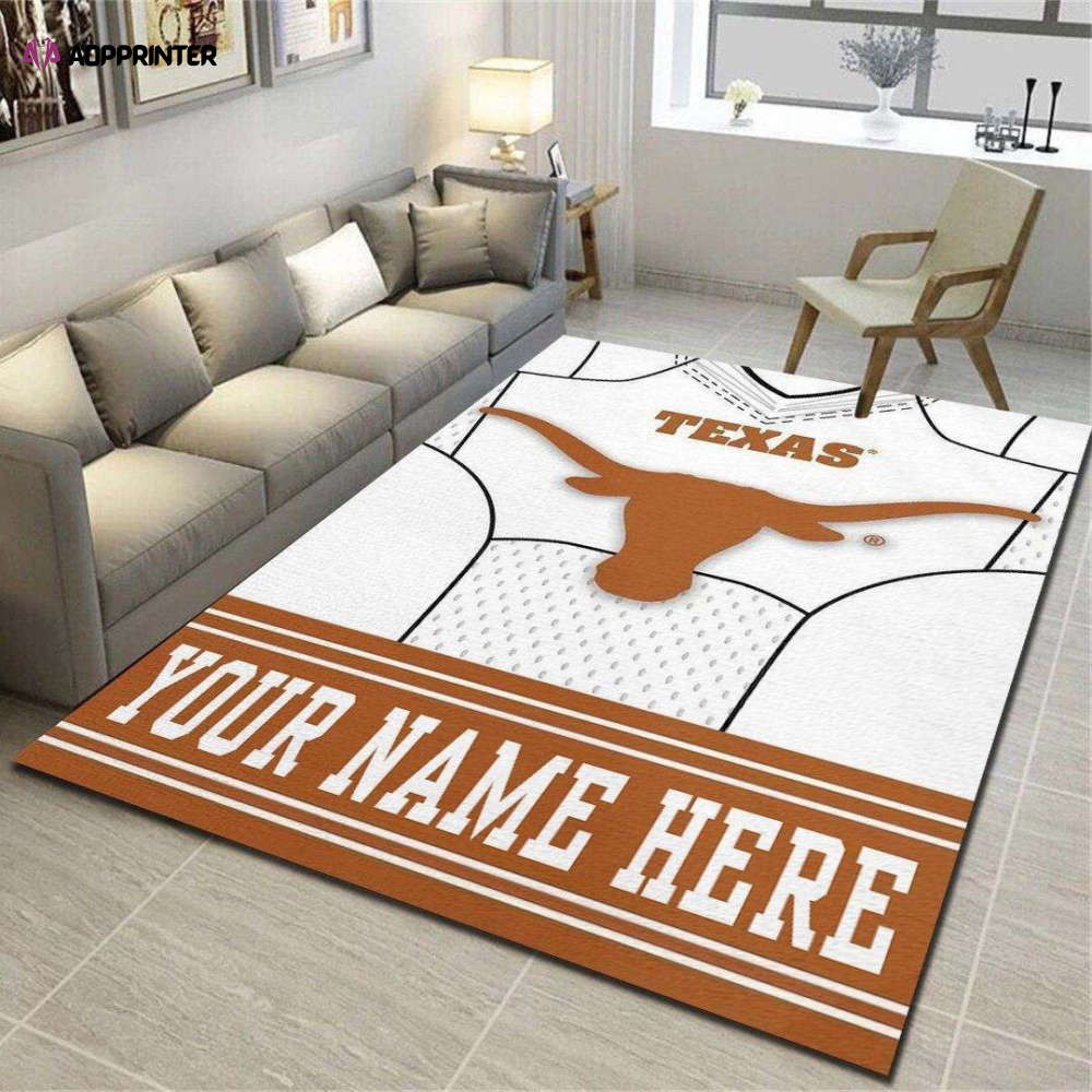 Texas Longhorns Rug Living Room Floor Decor Fan Gifts