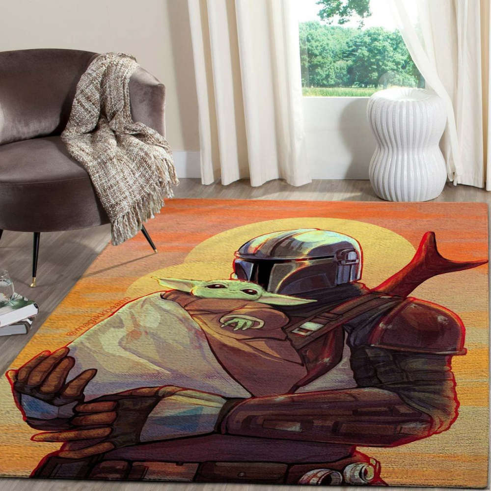 The Mandalorian Star Wars Rug Living Room Floor Decor Fan Gifts