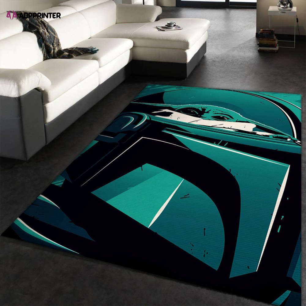 The Mandalorian Star Wars Rug Living Room Floor Decor Fan Gifts