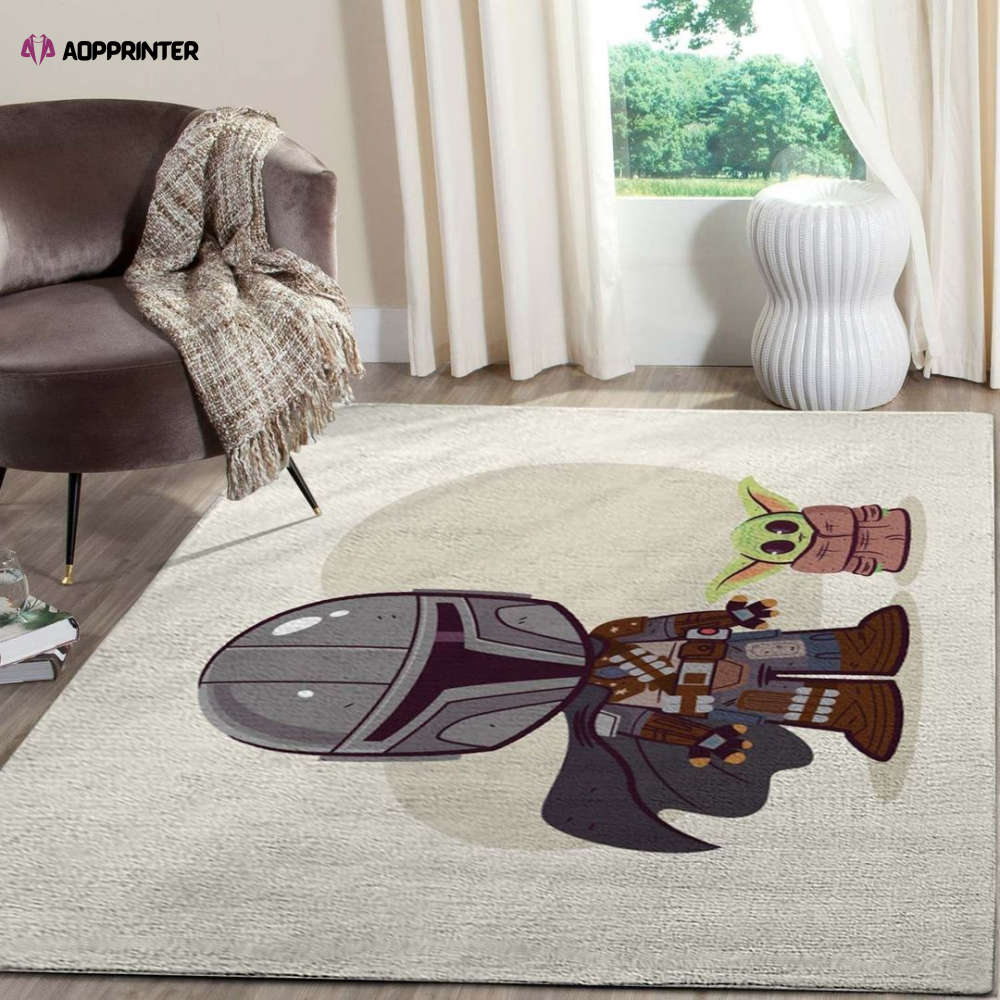 The Mandalorian Star Wars Rug Living Room Floor Decor Fan Gifts