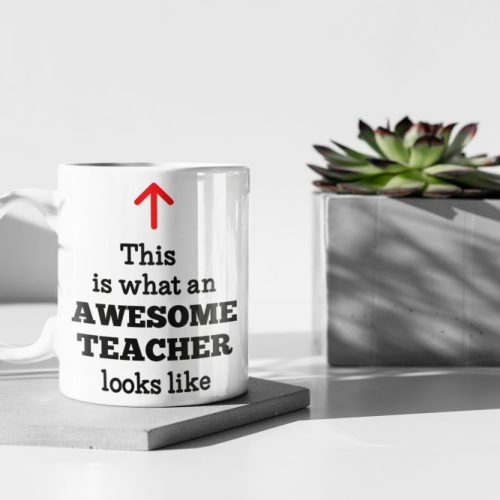 This is What an Awesome Teacher Looks Like, Gift For Teacher, Teacher’s Day Gift 11 oz Double Sided Ceramic Mug Gift