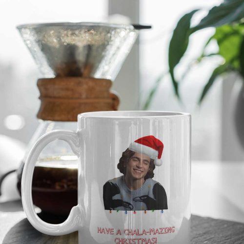 Timothee Chalamet Christmas, Timothee Chalamet Fan Gift, Gift For Her, Coffee Mug, Christmas Mug, 11 oz Ceramic Mug Gift