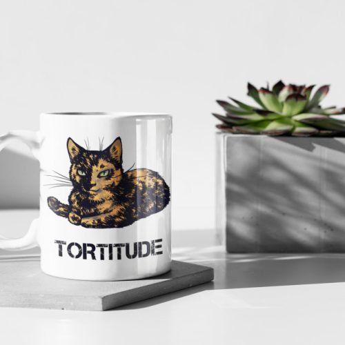 Tortoiseshell Cat – Tortitude A Purrfect Gift for  Cat Lover 11 oz Ceramic Mug Gift