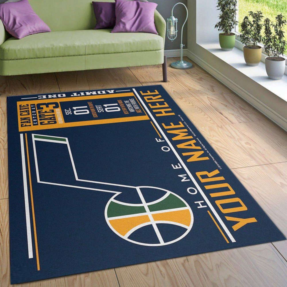 Utah Jazz Rug Living Room Floor Decor Fan Gifts