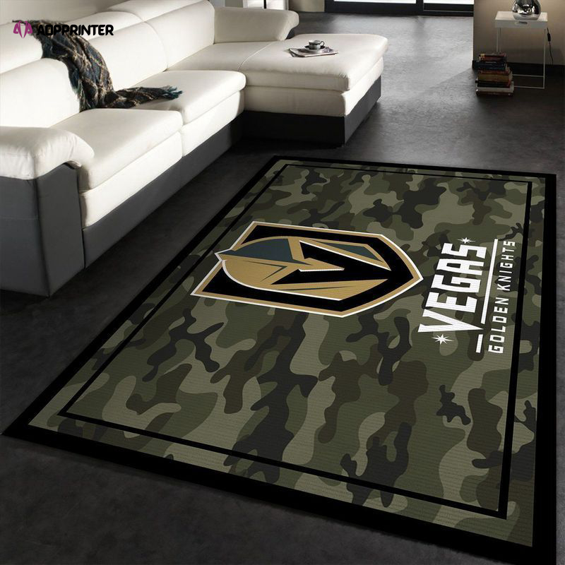 Vegas Golden Knights Rug Living Room Floor Decor Fan Gifts